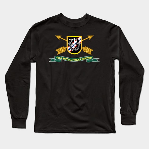 46th Special Forces Company - Flash w Br - Ribbon X 300 Long Sleeve T-Shirt by twix123844